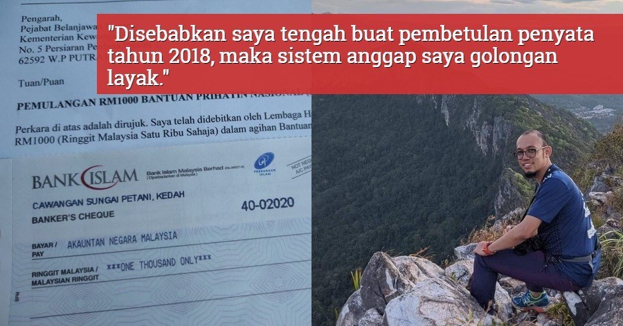 Lelaki Terima Bantuan Kerana Pulangkan Semula Bantuan 